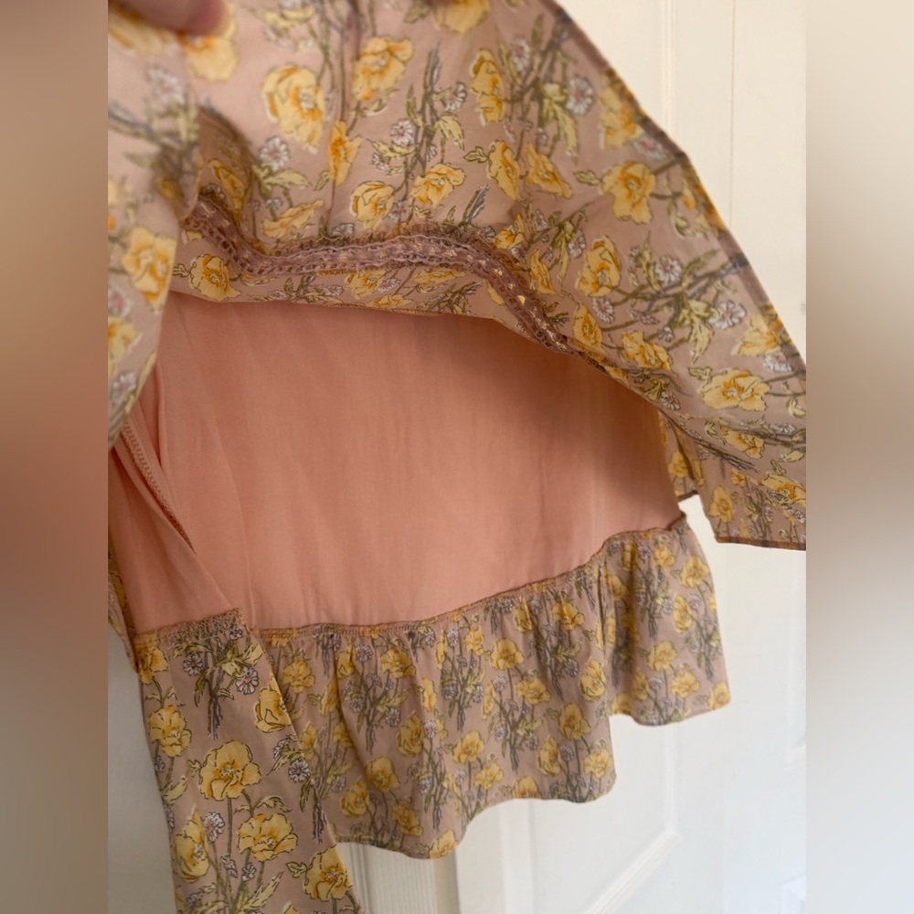 NWT Mable Chance of Sun Floral Two Piece Set Puff Sleeve Top Tiered Skirt Large - Picture 13 of 16
